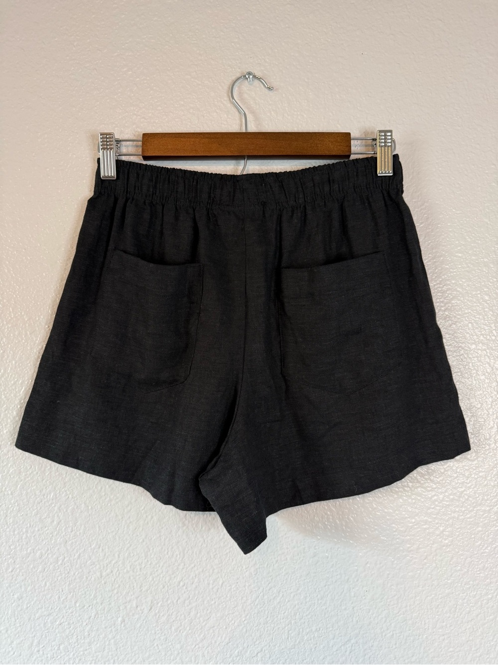 NWT LA Hearts Black Linen Blend Pull-On Shorts w Pockets Size Small - Picture 2 of 8